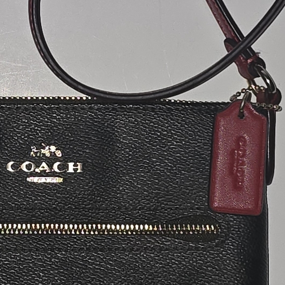 COACH Mini Rowan File Bag In Signature Walnut/Red Color - Picture 10 of 10